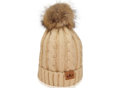 Satin-Lined Winter Hat (Cream)