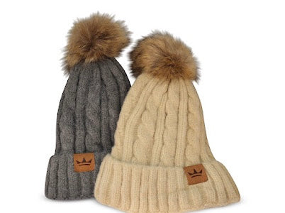 Satin-Lined Winter Hat (Cream)